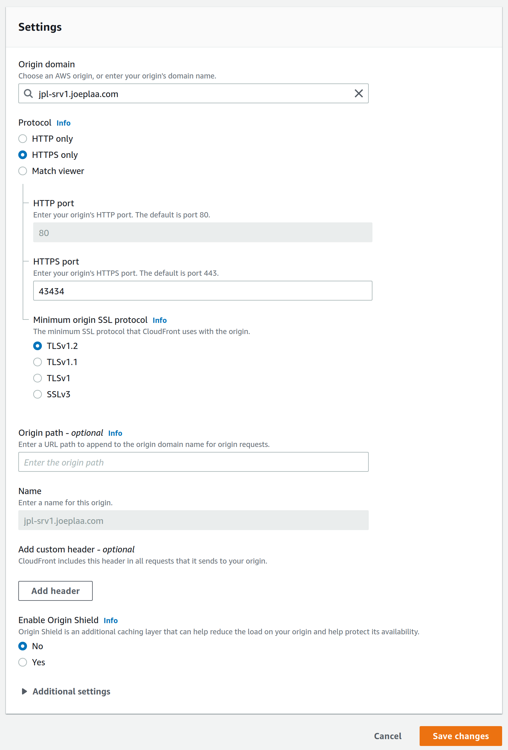 CloudFront in front of your application